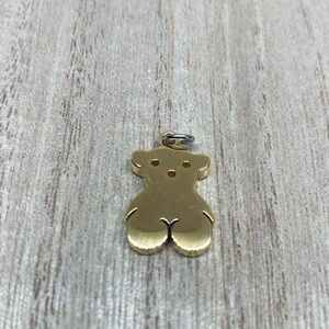 Gold Teddy Bear Pet Charm pendant